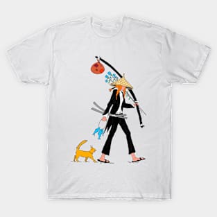 Samurai Girl & Kitten T-Shirt